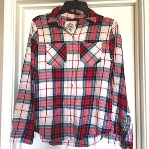 White and red flannel